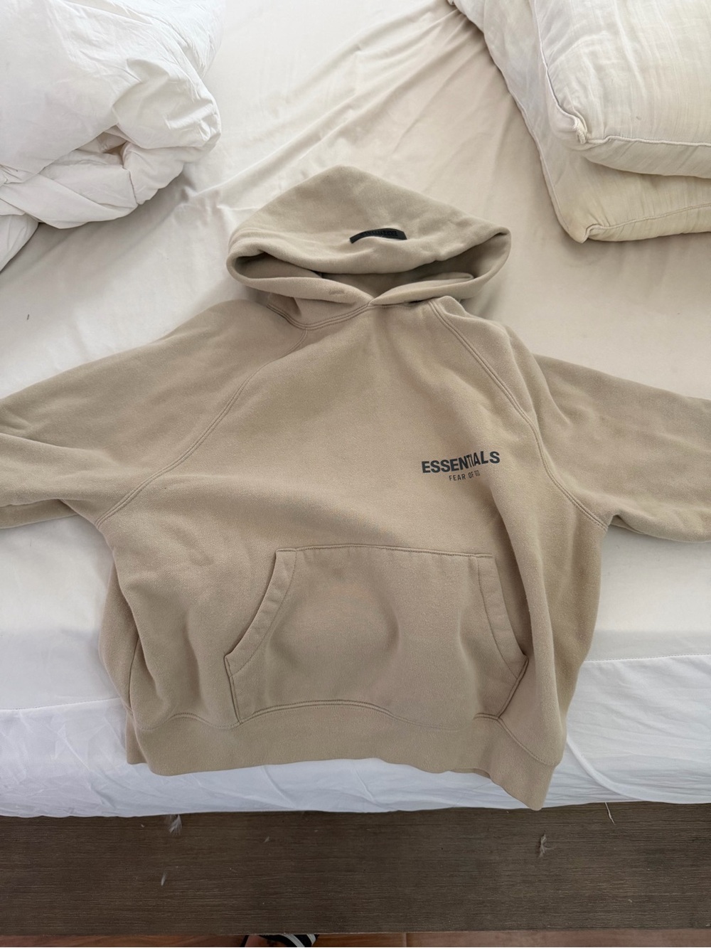 Fear of God Essentials Tan Hoodie Sweatshirt